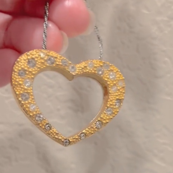 Brighton Jewelry - BRIGHTON Retired Reversible Two-tone Heart Pendant Necklace